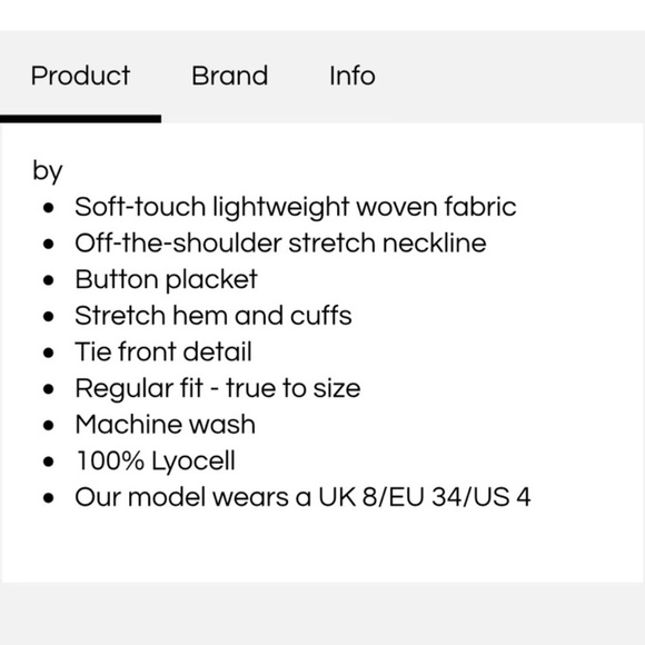 ASOS River Island Tie Front Off the Shoulder Top - Picture 4 of 8